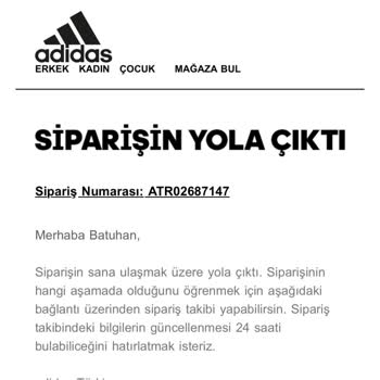 Adidas Online Sebepsiz İade İşlemi