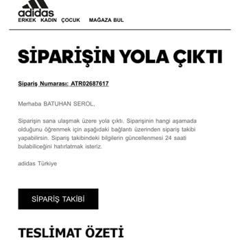 Adidas Online Sebepsiz İade İşlemi