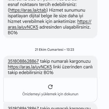 Aras Kargo Kargomun Bilgim Dışında Bir Market Bırakılması