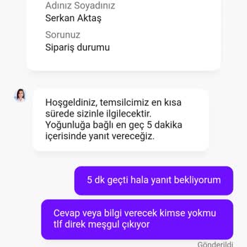 Ev Dekor Plaza Sipariş Ettim Ürün Hala Kargoya Verilmedi 6 Gün Oldu