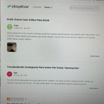 Trendbolbutik, Butik Queen, Ykmz Giyim İade Ve Kargo Ücreti Sorunu.!