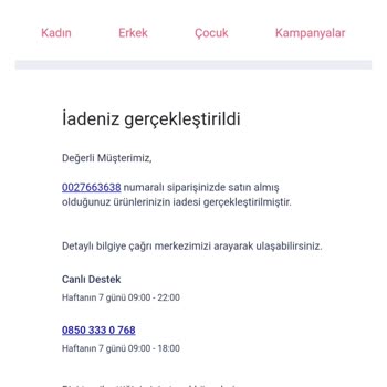 Penti Paramı İade Ettim Diyor Ama 1 Aydır Param Bana İade Olmadı.