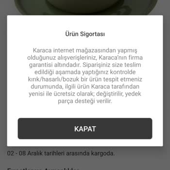 Karaca'dan Aldığım Jumbo Markalı Ürünün Parça Teminini Yapmıyorlar
