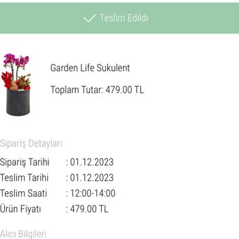Taze Çiçek (tazecicek.com) Görselden Farklı Onay Alınmadan Yollanan Hediye Çiçek