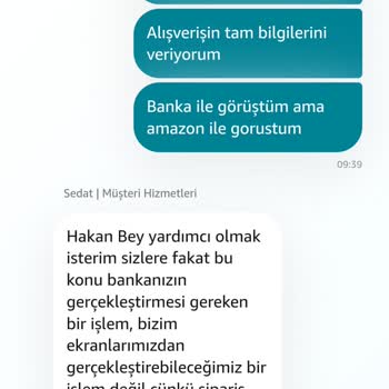 Amazon.com.tr Müşteri Hizmetleri İlgilenmiyorlar