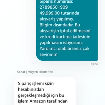 Amazon.com.tr Müşteri Hizmetleri İlgilenmiyorlar
