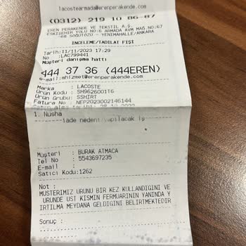 Lacoste Kalitesiz Ürün Ve Mağduriyet Yaşadığım Mağaza Deneyimi