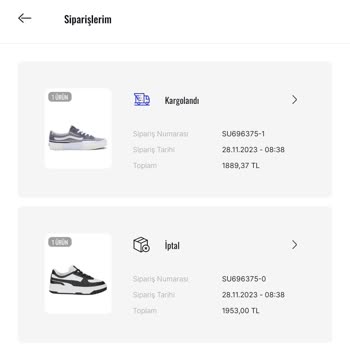 Sneaks Up Kargo Hatası Ve Sipariş İptali Para İadesi Yapılmaması