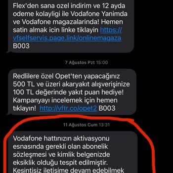 Vodafone Eksik Evrak Bilmecesi