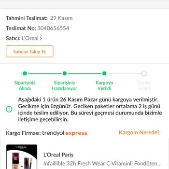 Trendyol Kargom Nerede?