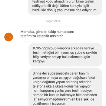 MNG Şirinevler Teslim Edilmiş Gibi Gösterilen Kargo