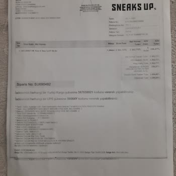Sneaks Up Etiket Ve Fatura Da Fiyat Farklılığı