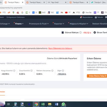 Trendyol'da Satış Yapıyorum Ve Borçlu Çıkıyorum
