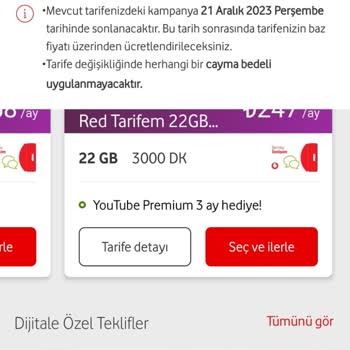 Vodafone Size Özel Teklif Dayatması
