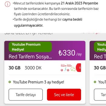 Vodafone Size Özel Teklif Dayatması