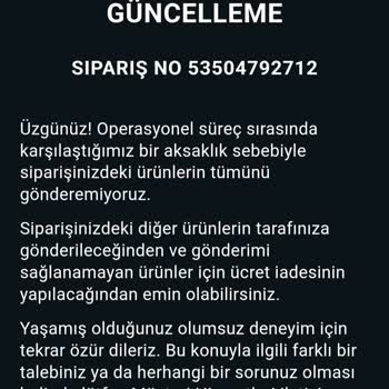 Zara Siparişten Ürün Çıkarılması Ve Yanlış Beden Gönderimi