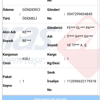 Aras Kargo Bartın Şubesi Kargo Getirmemesi