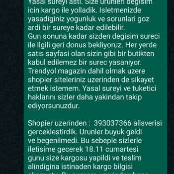 Merkaya Butik Ürün Değişimi Yapılmaması Şikayeti!