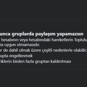 Facebook Marketplace Ve Gruplarda Paylaşım Engeli
