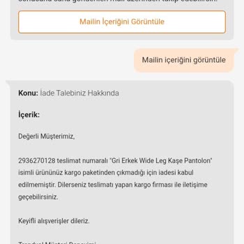 Trendyol Express Ürünün İade Kargosunu Kaybettiler Ve Yalan Söyleyerek Mağdur Ettiler