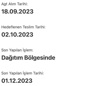 AGT Kurye (aynigunteslim.com) 2 Aydır Kargomu Göndermiyor