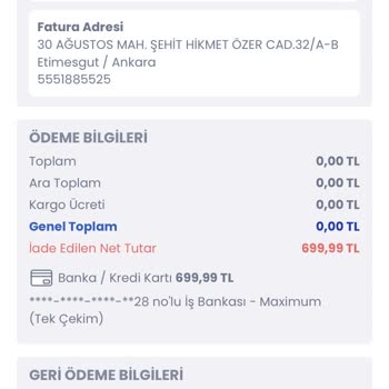 LCW Ürünü İptal Etti