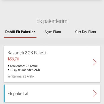 Vodafone Ek Paket Furyası