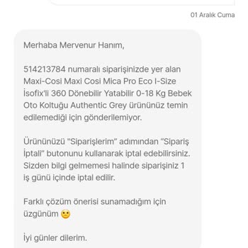 Hepsiburada Zamanında Bilgilendirme Yapmadı