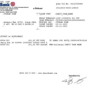 Yd Sanal Pos Denizbank