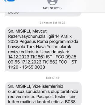 Tatil Sepeti Nedeniyle Vize Reddi