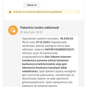 Hepsiburada Siparişim İle Alakalı Fiyat Aldatması