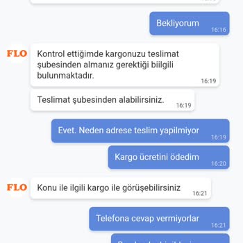 Şikayet FLO-Aras Kargo Taahhütlerini Yerine Getirmediler