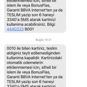 Garanti Bankası'ndan İstenmeyen Kart Gönderimleri