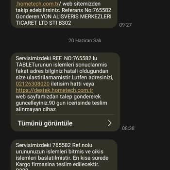 Yön AVM Not Book Tabletimi Kaybolması