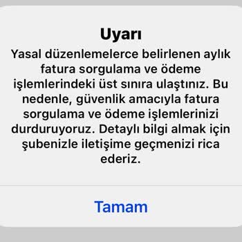 ING Bankın Fatura Kısıtlaması