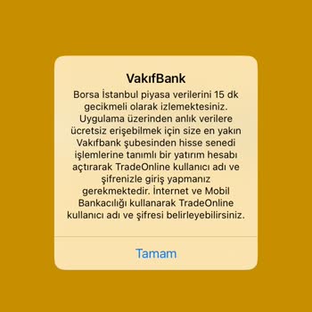 VakıfBank Trade Online Uygulama Çalışmaması
