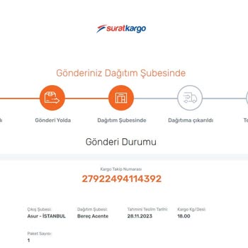 Sürat Kargo Bereç 1 Ay İçinde 2. Kez Kargo Getirmedi
