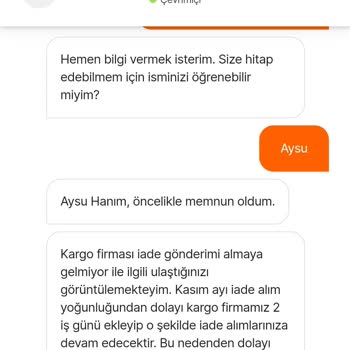 Hepsiburada İadeleri Adresten Almıyor.