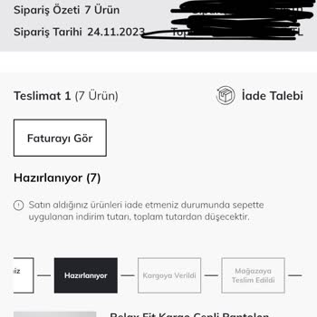 DeFacto'dan Aldığım Ürün Hala Kargoya Verilmedi