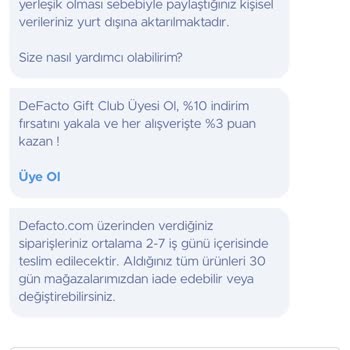DeFacto'dan Aldığım Ürün Hala Kargoya Verilmedi