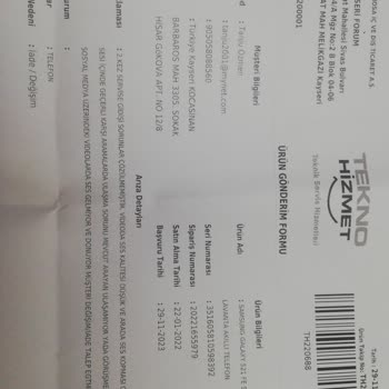 BDH Servis Samsung A Bildirmeden Değişim Talebimi Reddetti