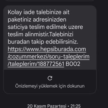 Hepsiburada İade Ürününün Kaybolması Ve Ödeme Yapılmaması