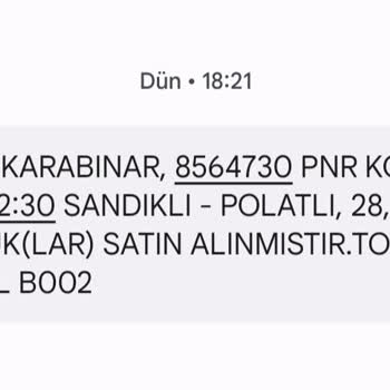 Isparta Petrol Turizm Polatlı Yolculuğumda İlgisizlik Ve Sorumsuzluk