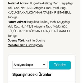 A101 Yanlış Ürün Gönderilmesi