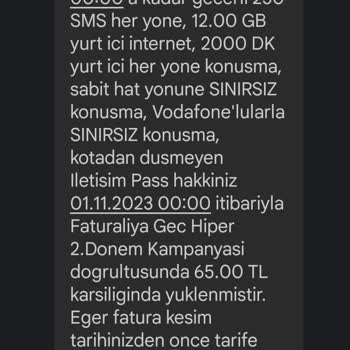 Vodafone Enflasyonun 6 Katı Tarife Zammı