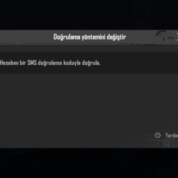 PUBG (Pubgmobile.com) Eski Numaram Kapandı İkici Doğrulama Kodunu Gidiyor