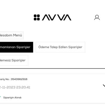 Avva Giyim Sipariş Edilen Ürünlerin Hâlâ Kargoya Verilmemesi