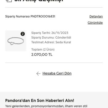 Pandora Mücevher Pandora Sertifikasız Ürün