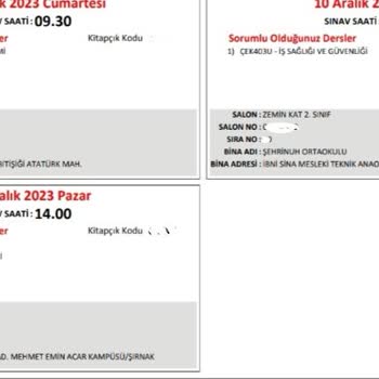 AÖF Sınav Yerleri Hakkında