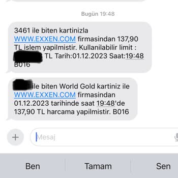 Exxen Üyelik İptaline Rağmen Ödeme Çekiyor